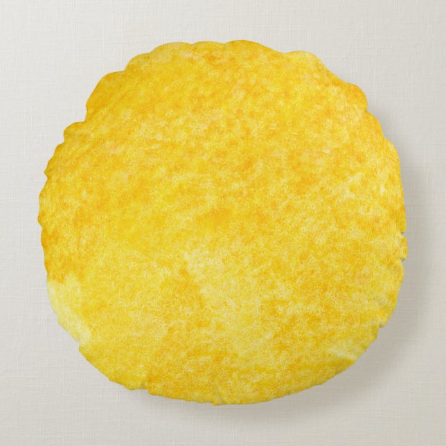 Bakgrundsabstrakt, konst, bakgård av gyllene abstr rund kudde (Framsidan)