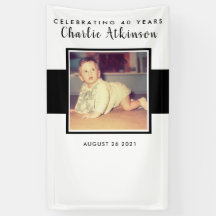 Bakgrundsband till 40-års födelsedagsfoto