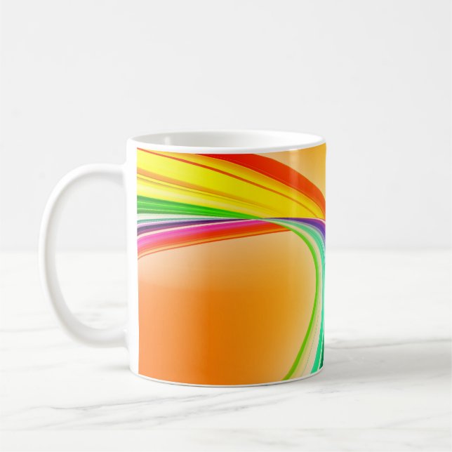 Bakgrundsbanderoll för abstrakt Orange Kaffemugg (Vänster)