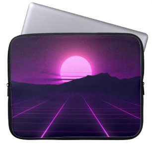 Bakgrundsbelysning för 80 s Retro med 3D-inslag Laptop Fodral