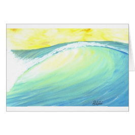bakgrundsbelyst våg hälsningskort