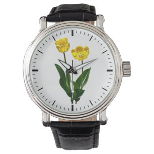 Bakgrundsbelysta gula tulpaner armbandsur
