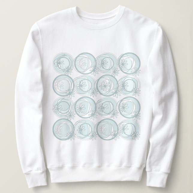 Bakgrundsblommor Anka Egg White T Shirt (Design framsida)