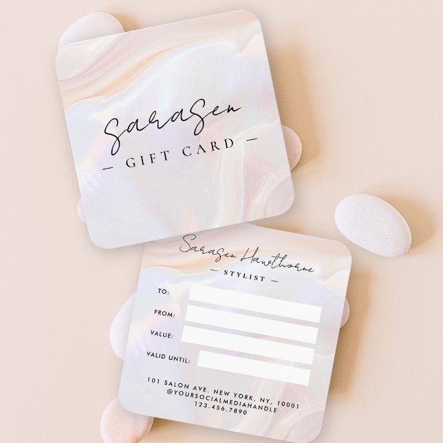 Bakgrundscertifikat för vit Snäcka av sten Fyrkantigt Visitkort (Skapare uppladdad)