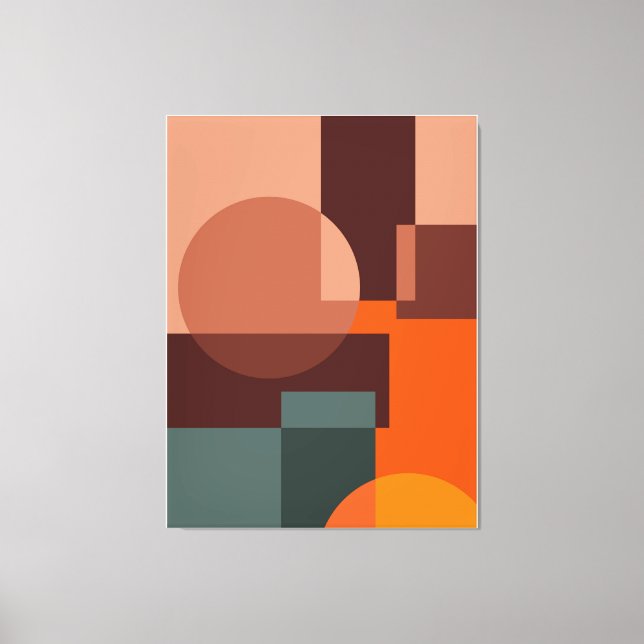 Bakgrundscirkel abstrakt mönster canvastryck (Framsida)