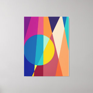 Bakgrundscirkel i Geometric mönster Canvastryck
