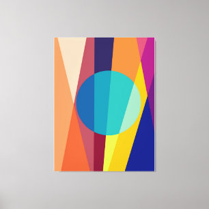 Bakgrundscirkel i Geometric mönster Canvastryck