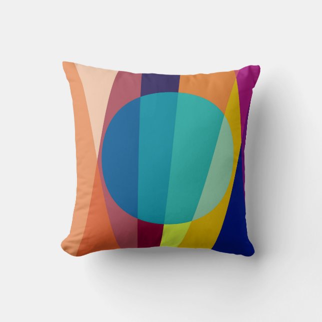 Bakgrundscirkel i Geometric mönster Kudde (Framsida)