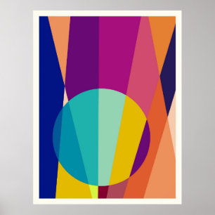 Bakgrundscirkel i Geometric mönster Poster