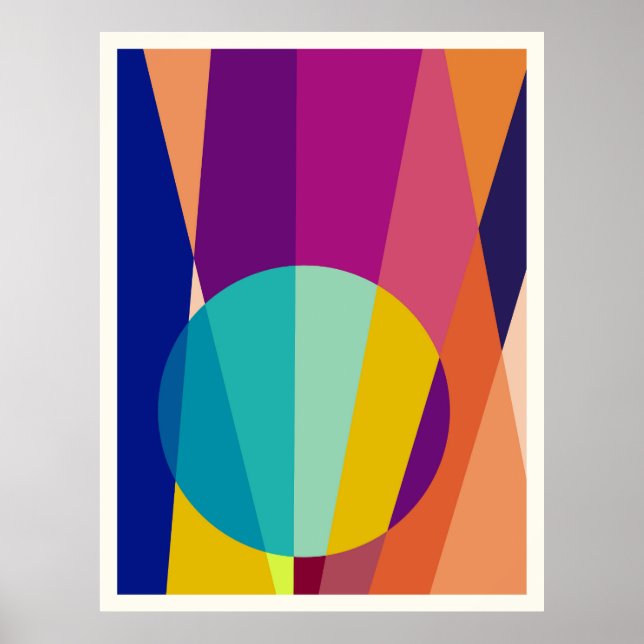 Bakgrundscirkel i Geometric mönster Poster (Framsidan)