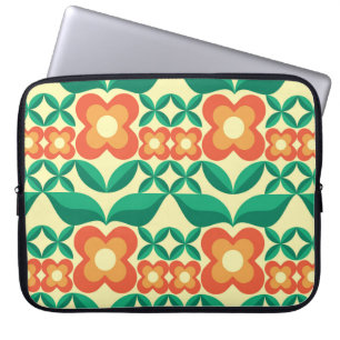 Bakgrundsdesign - blommor och löv. Nature orn Laptop Fodral