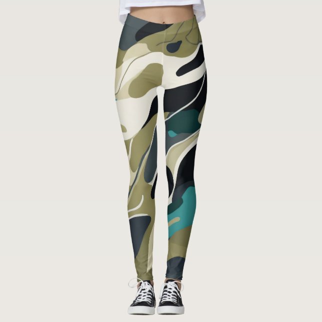 Bakgrundsdesign för Camouflage färg Leggings (Framsida)