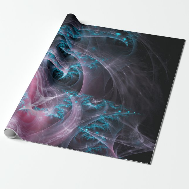 Bakgrundsdesign för Fractal struktur Presentpapper (Utrullad)