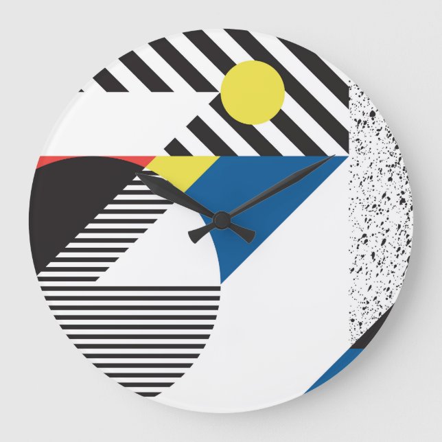 Bakgrundsdesign för Retro Modern Stil Stor Klocka (Framsida)