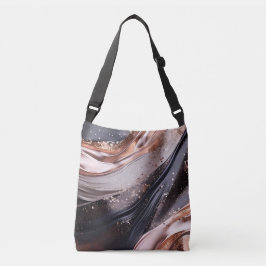 Bakgrundsdesign för Svarta och Ro Guld Axelväska