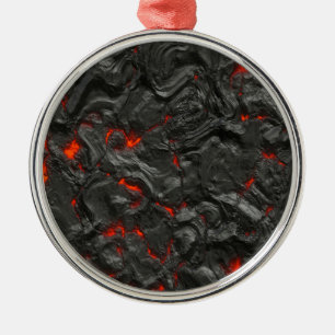 Bakgrundseffekt för vulkaniskt Lava Julgransprydnad Metall