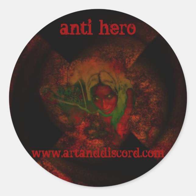 Bakgrundsfäktning Runt Klistermärke (Framsida)