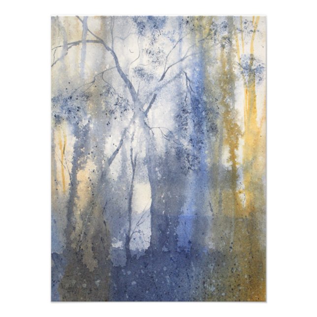 Bakgrundsfärg för Land-vattenpass Fototryck (Framsidan)