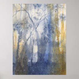 Bakgrundsfärg för Land-vattenpass Poster