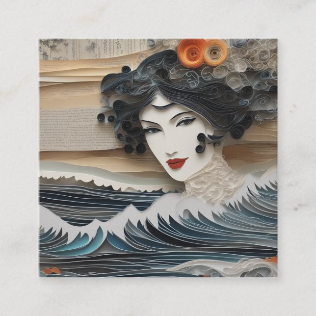 Bakgrundsfärgen stil vågar är mina. fyrkantigt visitkort (Framsida)