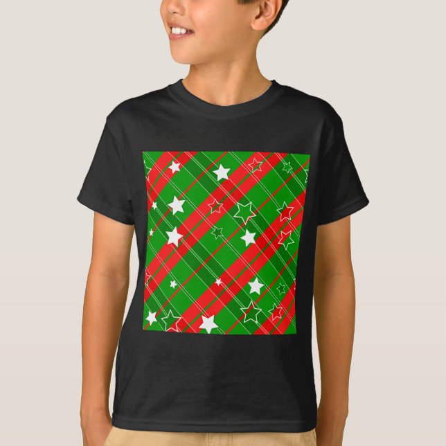 Bakgrundshuschristmas mönster tee (Framsida)
