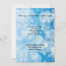 Bakgrundsinbjudan för snöflinga inbjudningar