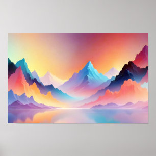 Bakgrundskonst för abstrakt liggande panoramisk na poster
