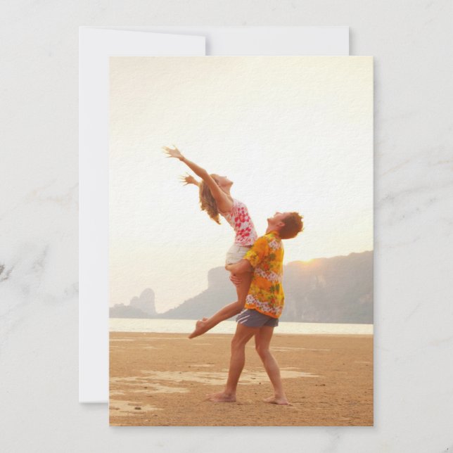 Bakgrundskort för Vellum-foto-bröllop Inbjudningar (Framsida)