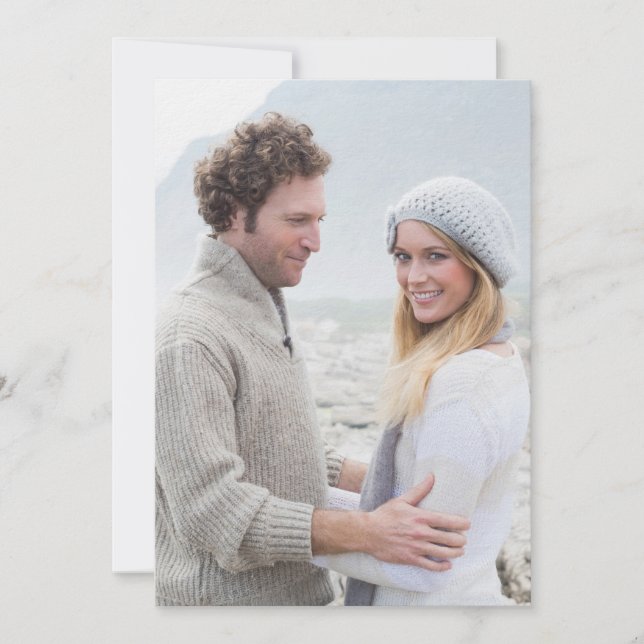 Bakgrundskort för Vellum-foto-bröllop Inbjudningar (Framsida)