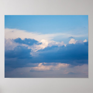 Bakgrundsmall för Blå himmel White Clouds Sunrise Poster