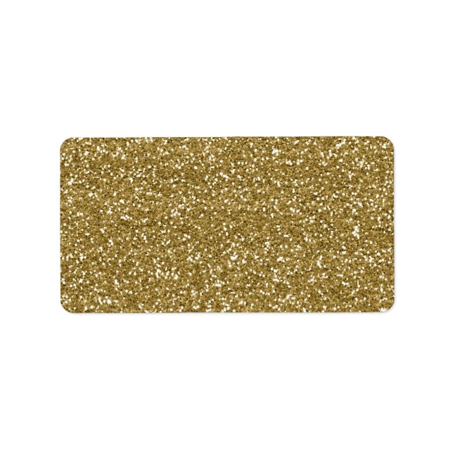 Bakgrundsmall för guld Glitter Adressetikett (Framsidan)