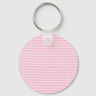 Bakgrundsmall för rosa Checkerboard Fabric Nyckelring