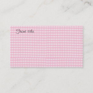 Bakgrundsmall för rosa Checkerboard Fabric Visitkort