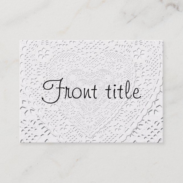 Bakgrundsmall för vit Snöre Fabric Visitkort (Framsida)