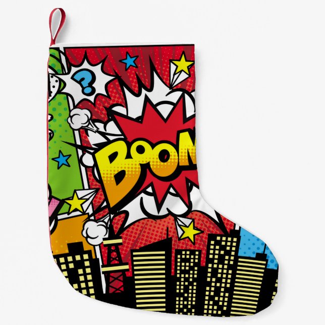 Bakgrundsmaterial med tecknad art stil spec liten julstrumpa (Framsidan)