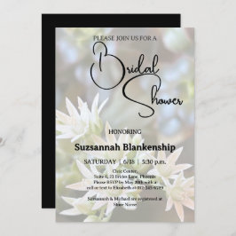 BakgrundsMöhippa för vit sukulär Blommigt Inbjudningar