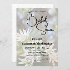 BakgrundsMöhippa för vit sukulär Blommigt Inbjudningar