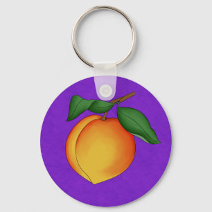 Bakgrundsnyckelkedja för Juicy Peach & Lila Nyckelring