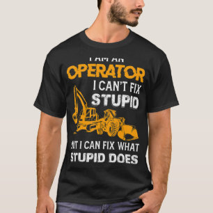 Bakgrundsoperatör för säkring av tung utrustning t shirt