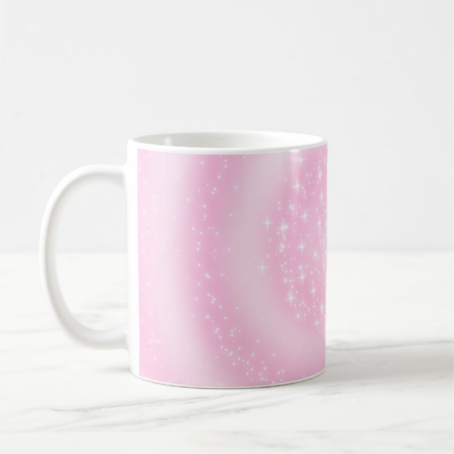 Bakgrundsrandig stjärna kaffemugg (Vänster)