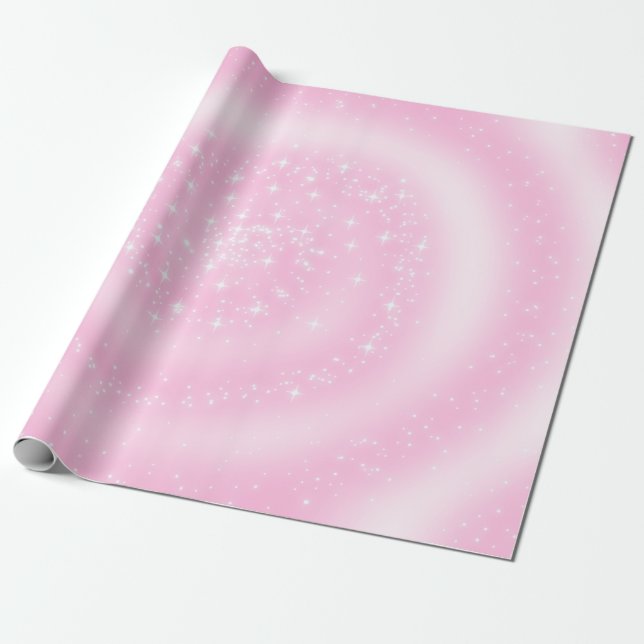 Bakgrundsrandig stjärna presentpapper (Utrullad)