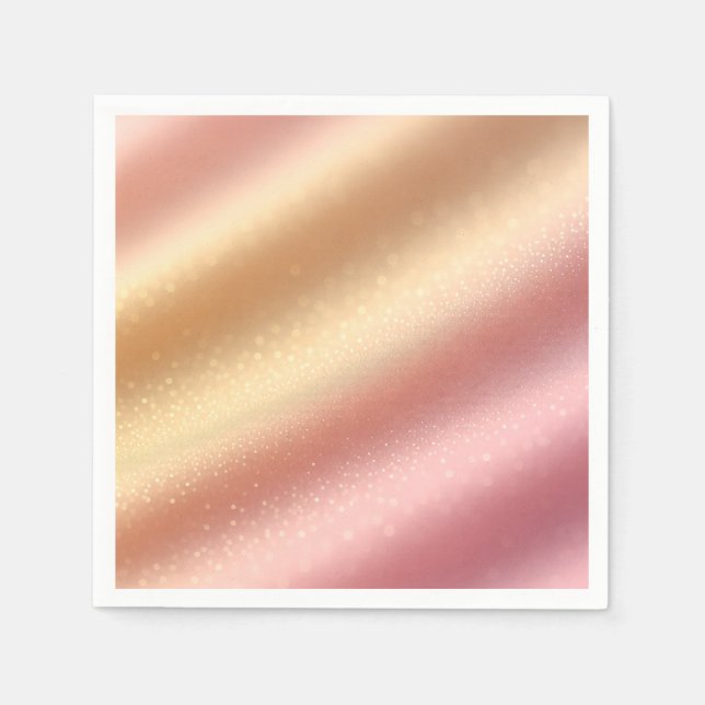 Bakgrundsservett i rose-guld damm av Blush-Luxe Pappersservett (Framsidan)