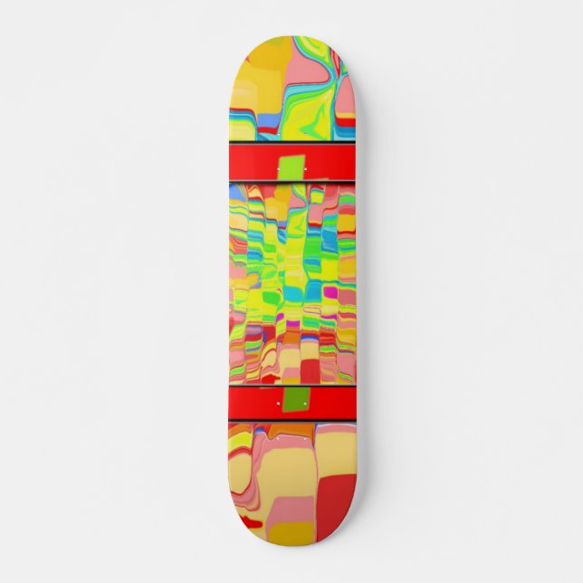 Bakgrundsskiss för abstrakt skateboard bräda 19,5 cm (Framsida)