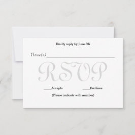 Bakgrundssvarskort för Grått-typo-OSA-mottagning OSA Kort