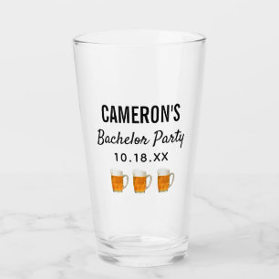 Bakhelor Party Modern Wedding Favor Beer Pint Glaskopp