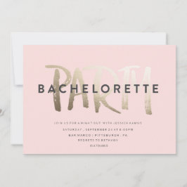 BAKHELORETTE PARTY INVICATION // GOLD FOIL INBJUDNINGAR