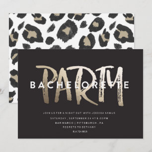 BAKHELORETTE PARTY INVICATION // GOLD FOIL INBJUDNINGAR