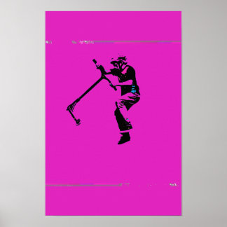 Bakhjuls trick med scooter - Stuntscooteråkare Poster