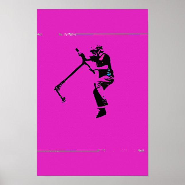 Bakhjuls trick med scooter - Stuntscooteråkare Poster (Framsidan)