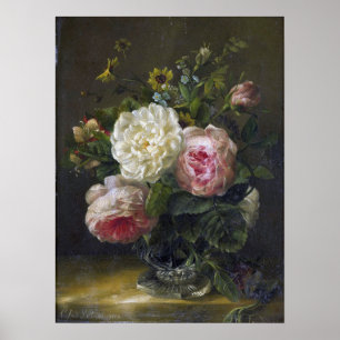 Bakhuyzen - Stilleben & Blommor I En Kristallvas Poster